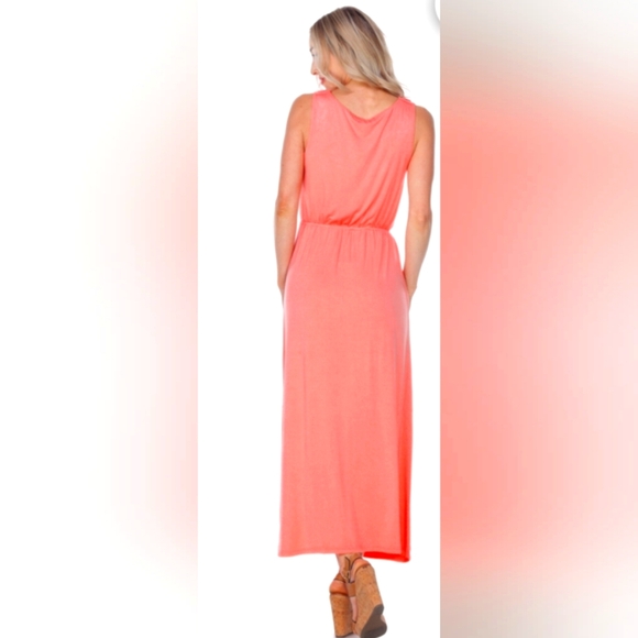NWT Reg $100 White Mark Coral Maxi Dress size S - Picture 3 of 4